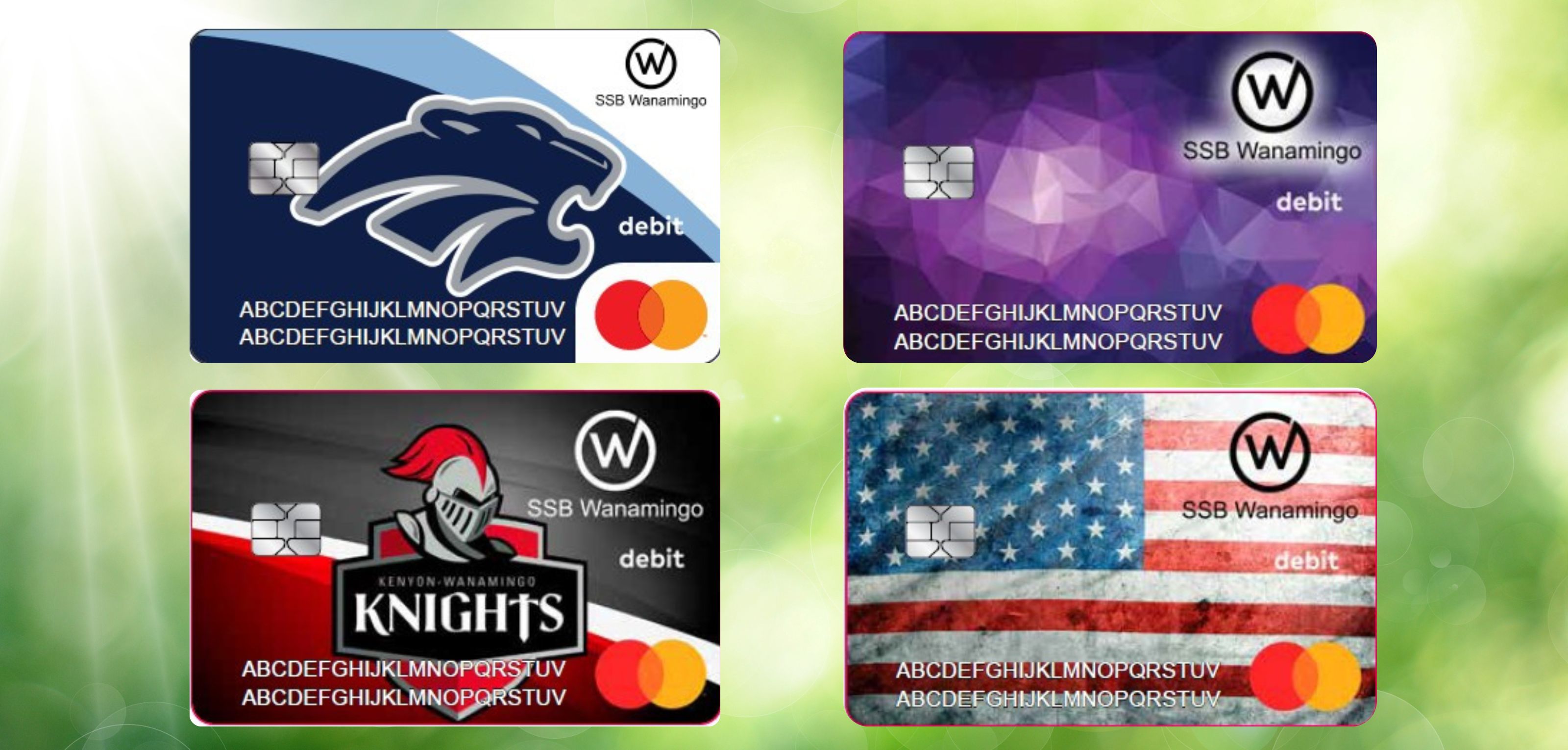 Debit card selection visual